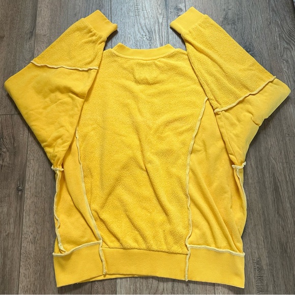 BDG Urban Outfitters Sweatshirt, Asymmetrical, Drapy, Oversized Bright Yellow, S - Picture 6 of 10